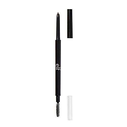 e.l.f., Ultra Precise Brow Pencil, Creamy, Micro-Slim, Precise, Defines, Creates Full, Natural-Looking Brows, Tames and Combs Brow Hair, Taupe, 0.002 Oz