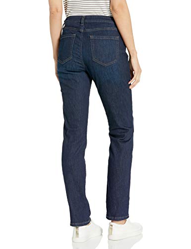 Amazon Essentials Women's Slim Straight Jean, Dark Wash, 8 Long