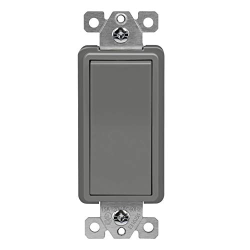 ENERLITES 4-Way Decorator Light Switch, Four Way Paddle Rocker Switch, Gloss Finish, Ground Wire Lead Attached, Residential/Commercial Grade, 15A 120V/277V, UL Listed, 94150-GD, Gold