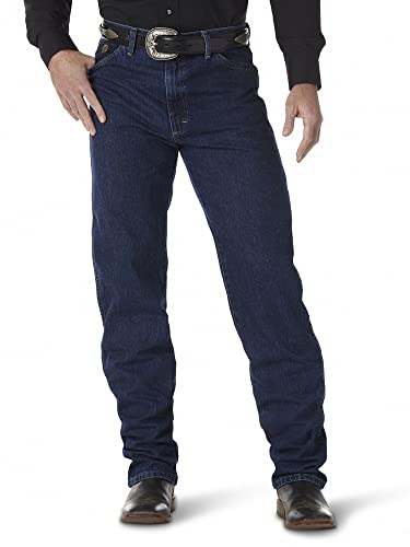 Wrangler Men's George Strait Cowboy Cut Original Fit Jean, Dark Stone, 42W x 30L