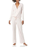 Amazon Essentials Women's Cotton Modal Long-Sleeve Shirt and Full-Length Bottom Pajama Set (Available in Plus Size), Beige, 4X