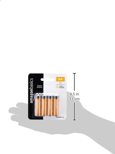 Amazon Basics 20-Pack AA Alkaline Batteries, 1.5 Volt, Long-Lasting Power