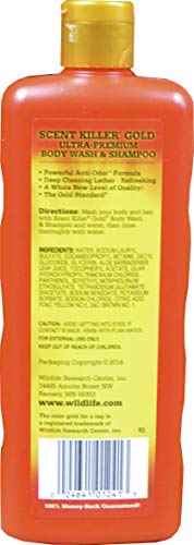 Wildlife Research Scent Killer Gold 1241 Gold Body Wash and Shampoo, 24 Ounce