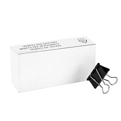 Amazon Basics Binder Paper Clips, Medium Clip (Small Box), 24 Count, 2 Pack of 12, Black