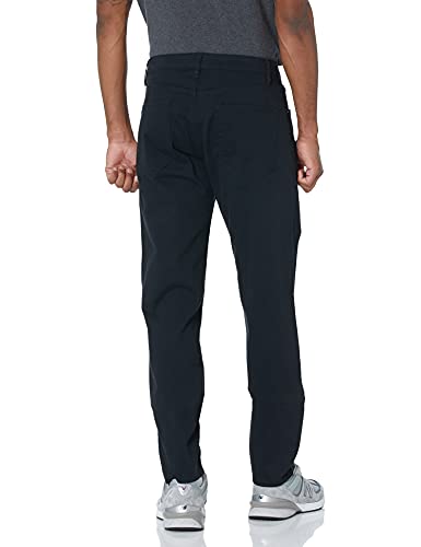 Amazon Essentials Men's Straight-Fit 5-Pocket Stretch Twill Pant, Black, 38W x 32L