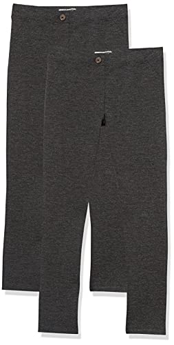 Amazon Essentials Women's Uniform Slim Fit Ponte-Knit Pant, Pack of 2, Khaki Brown, Medium