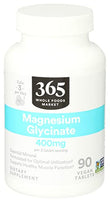 365 by Whole Foods Market, Magnesium Glycinate Tablets, 400 MG, 90 Count