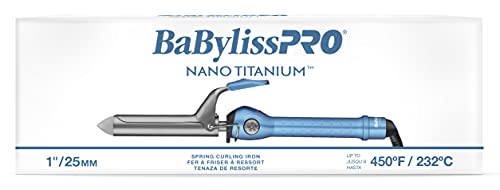 BaBylissPRO Spring Curling Iron, 1 1/4 Inch, Nano Titanium Hair Styling Tools & Appliances, BNT125S