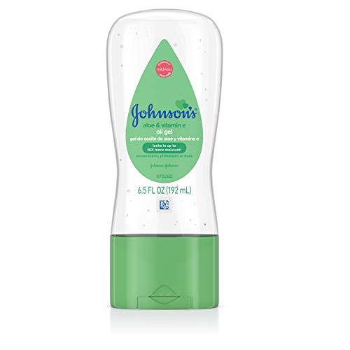 Johnsons Baby Oil Gel with Aloe Vera & Vitamin E, Hypoallergenic Baby Skin Care, 6.5 fl. oz