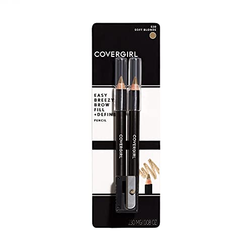 COVERGIRL Easy Breezy Brow Fill + Define Pencil, Soft Blonde 0.06 Oz  (packaging may vary)