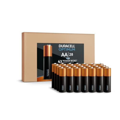 Duracell Optimum AA Batteries with Power Boost Ingredients, 16 Count Pack Double A Battery with Long-Lasting Power, All-Purpose Alkaline AA Battery for Household and Office Devices