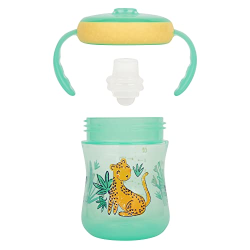 The First Years Soft Spout Trainer Toddler Cups - Leopard and Toucan -Jungle Themed Trainer Sippy Cups for Toddlers - 2 Count