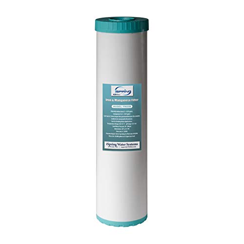 iSpring Whole House Water Filter Cartridge, Iron & Manganese Reducing Water Filter Whole House, 4.5" x 20", Model: FM25B
