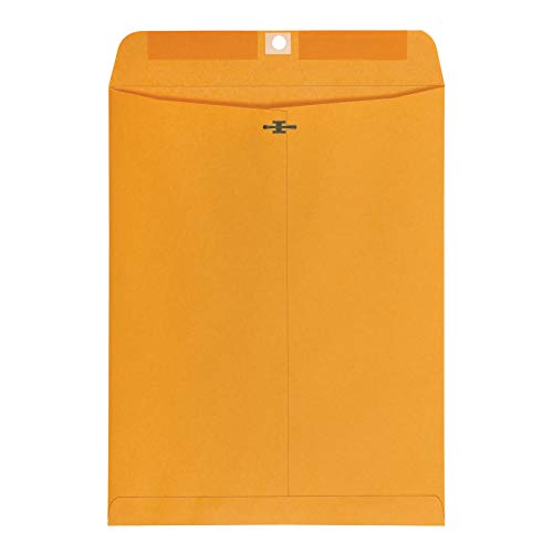 Amazon Basics 10 x 13-Inch Clasp Kraft Envelopes, Gummed, 100-Pack