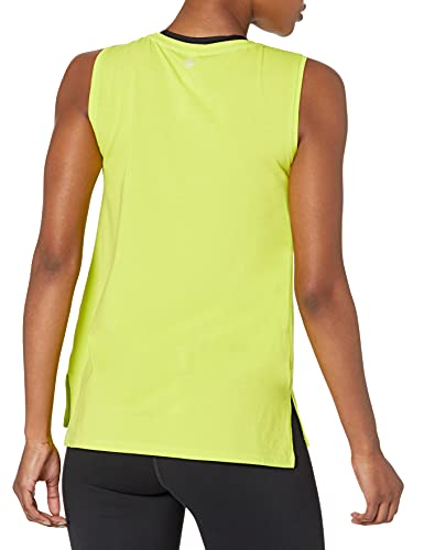 Amazon Essentials Women's Soft Cotton Standard-Fit Yoga Tank (Available in Plus Size) (Previously Core 10), Neon Yellow, Medium