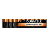 Duracell Coppertop C Batteries, 10 Count Pack, C Battery with Long-lasting Power, All-Purpose Alkaline C Battery for Household and Office Devices