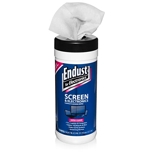 Endust for Electronics Screen & Surface Cleaning Wipes, Great LCD and Plasma Wipes, 70 Wipes (11506)