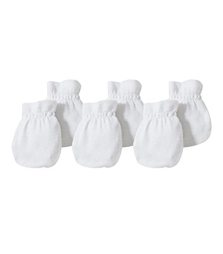 Burt's Bees Baby Unisex Baby Mittens, No-scratch Mitts, 100% Organic Cotton, Set of 3 Gloves, Midnight