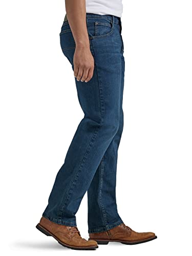 Wrangler Authentics Mens Classic 5-Pocket Relaxed Fit Jean, Military Blue Flex, 31W x 32L