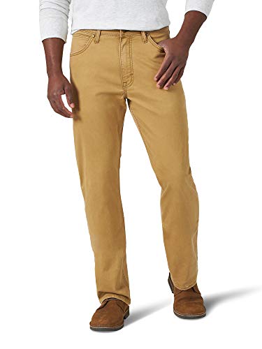 Wrangler Authentics mens Straight Fit Twill Pant , Brushed Almond ,32W x 30L