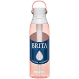 Brita Insulated Filtered Water Bottle with Straw, Reusable, BPA Free Plastic, Blush, 26 Ounce