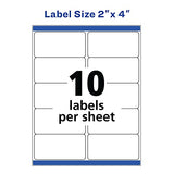 Avery Shipping Address Labels, Laser Printers, 1,000 Labels, 2x4 Labels, Permanent Adhesive, TrueBlock (5163)