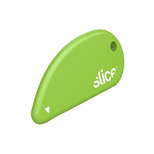Slice Ceramic Blade, Safety Cutter Finger Friendly, Cuts Blister Packaging, Paper & Ideal for Outline Trims of Shapes or Coupons, 1 Pack, Green