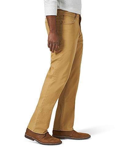 Wrangler Authentics mens Straight Fit Twill Pant , Brushed Almond ,32W x 30L