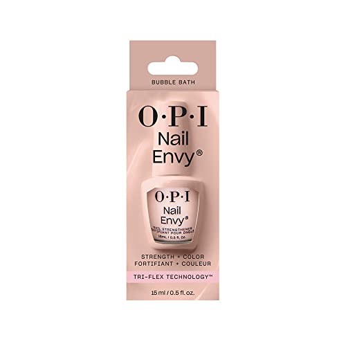 OPI Nail Envy, Nail Strengthening Treatment, Stronger Nails in 1 Week, Vegan Formula, Sheer Soft Nude Crème Finish, Double Nude-y, 0.5 fl oz