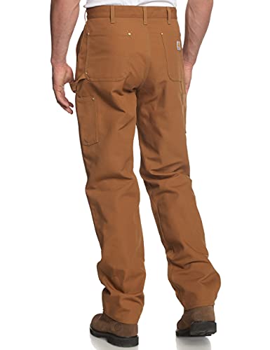 Carhartt Mens Firm Duck Double-Front Work Dungaree Pant - 34W x 32L - Carhartt Brown