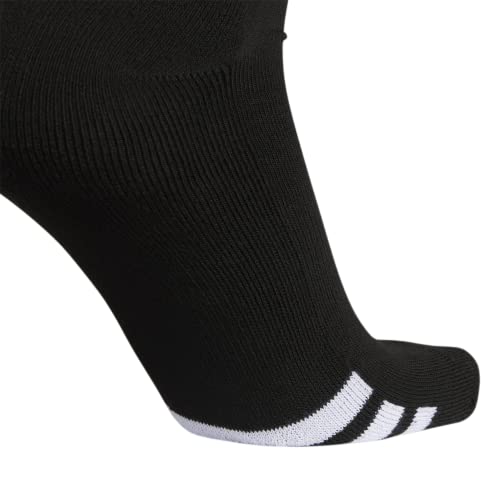 adidas unisex Rivalry Soccer (2-pair) OTC Sock Team, Black/White, X-Small US