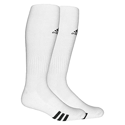 adidas unisex Rivalry Soccer (2-pair) OTC Sock Team, White/Black, Large US