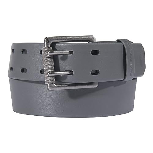 Carhartt Men's Water Repel Belt, Available in Multiple Color & Sizes, Gravel w/Antique Nickel Finish, 34