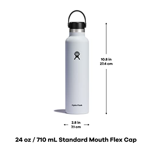 Hydro Flask 24 oz Standard Mouth with Flex Cap Stainless Steel Reusable Water Bottle Lupine - Vacuum Insulated, Dishwasher Safe, BPA-Free, Non-Toxic