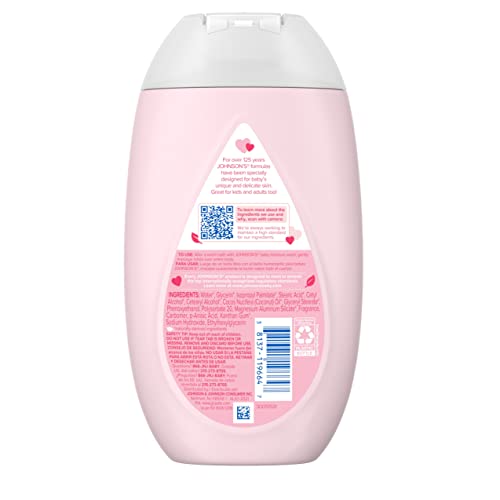 Johnsons Moisturizing Mild Pink Baby Lotion with Coconut Oil for Delicate Baby Skin, Paraben-, Phthalate- & Dye-Free, Hypoallergenic & Dermatologist-Tested, Baby Skin Care, 13.6 Fl. Oz