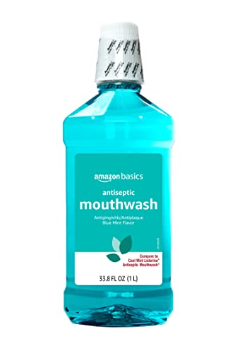 Amazon Basics Antiseptic Mouthwash, Blue Mint, 1.5 Liters, 50.7 Fluid Ounces, 1-Pack (Previously Solimo)