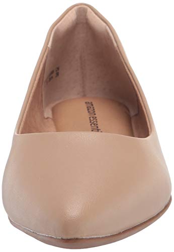 Amazon Essentials Women's Pointed-Toe Ballet Flat, Rose Gold, 8.5