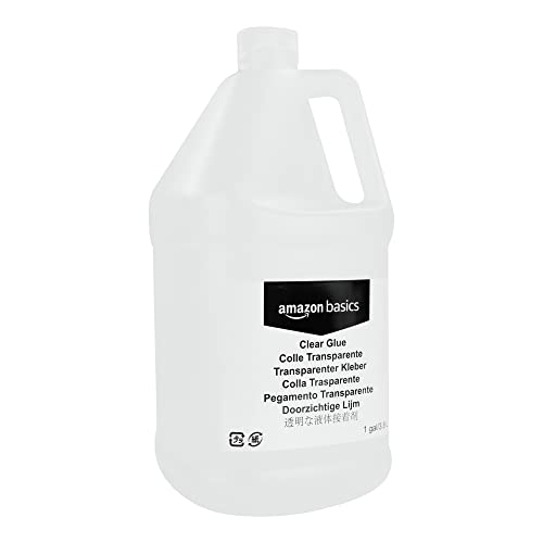 Amazon Basics All Purpose Washable School Clear Liquid Glue - Great for Making Slime, 1 Gallon Bottle