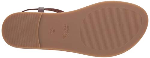 Amazon Essentials Women's Casual Thong Sandal with Ankle Strap, White, 13 Wide