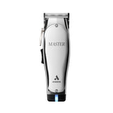 Andis 12660 Professional Master Corded/Cordless Hair Trimmer, Adjustable Carbon Steel Blade Hair Clipper for Close Cutting, Silver