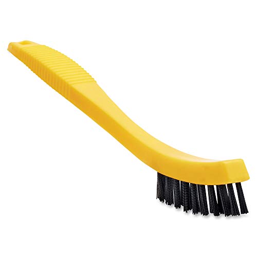 Rubbermaid Commercial FG9B5600BLA Tile and Grout Brush, Black, Cleaning Scrubbing Brush, Multi-Surface for Grout, Bathrooms, Kitchens, Countertops, 8.5