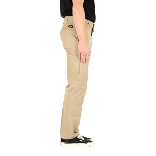 Dickies mens Slim Taper Stretch Twill work utility pants, Desert Sand, 30W x 30L US