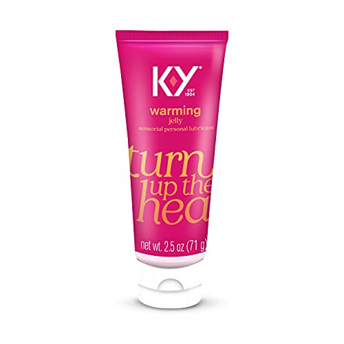 K-Y Warming Jelly Lube, Sensorial Personal Lubricant, Glycol Based Formula, Safe to Use with Latex Condoms, For Men, Women and Couples, 2.5 FL OZ