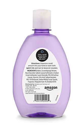 Amazon Basics Night-Time Baby Bath, Lightly scented, 13.6 Fluid Ounce, 1-Pack (Previously Solimo)