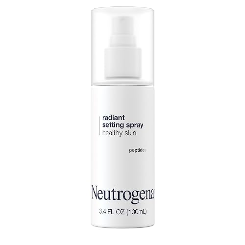 Neutrogena Healthy Skin Radiant Makeup Setting Spray, Long-Lasting, Formulated with Antioxidants & Peptides Weightless Face Setting Mist for Healthy Looking, Glowing Skin, 3.4 fl. oz