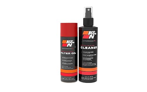 K&N Air Filter Cleaning Kit Aerosol Filter Cleaner and Oil Kit Restores Engine Air Filter Performance Service Kit-99-5000