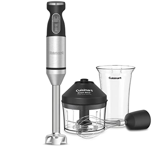 Cuisinart Hand Blender, Smart Stick 2-Speed Hand Blender- Powerful & Easy to Use Stick Immersion Blender for Shakes, Smoothies, Puree, Baby Food, Soups & Sauces, Silver, CSB-175SVP1