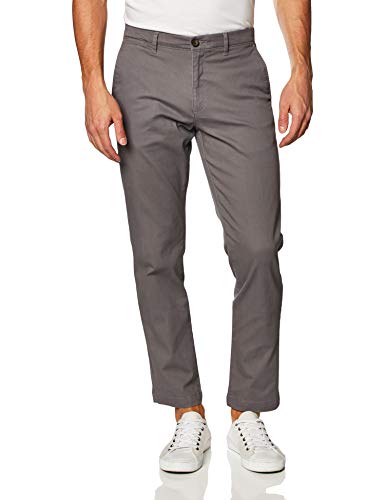 Amazon Essentials Men's Classic-Fit Casual Stretch Khaki Pant, Dark Grey, 40W x 30L