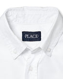 The Children's Place,boys,Short Sleeve Oxford Shirt,White,Small