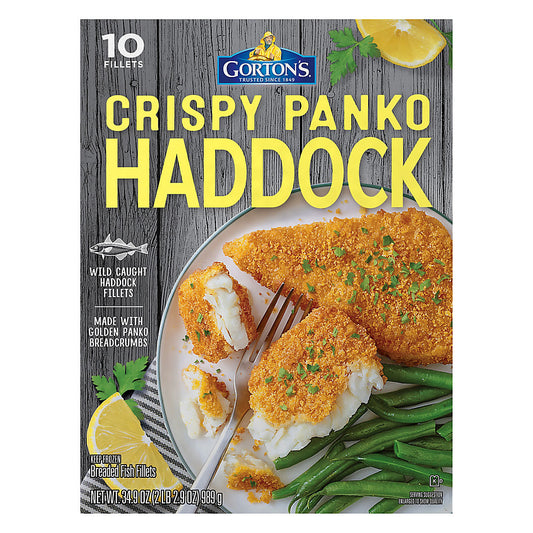 Gorton's Crispy Panko Wild Caught Haddock 100% Whole Fish Fillets, 10 ct.